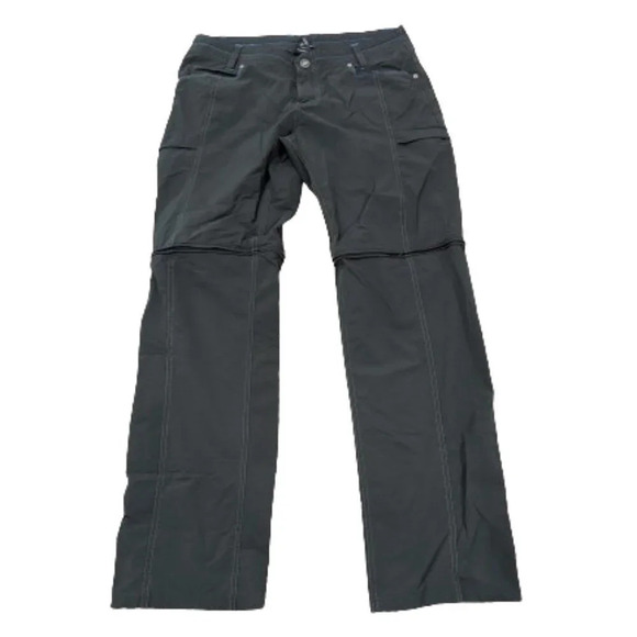 Kuhl convertible grey pants zip off to shorts nylon pants hiking pants size 12 - Picture 1 of 10